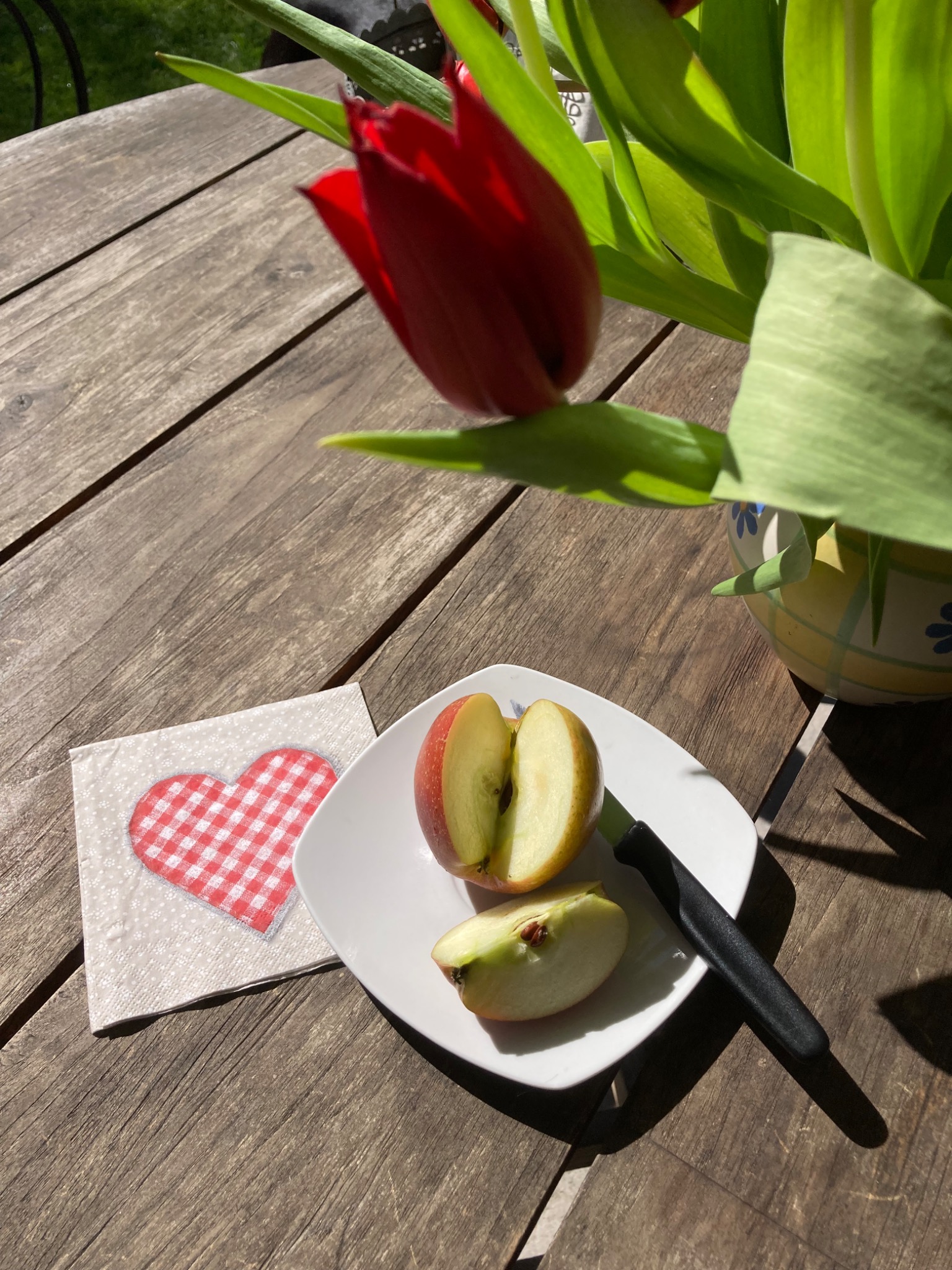 Fastenabschluss – der erste Apfel nach der Fastenwoche